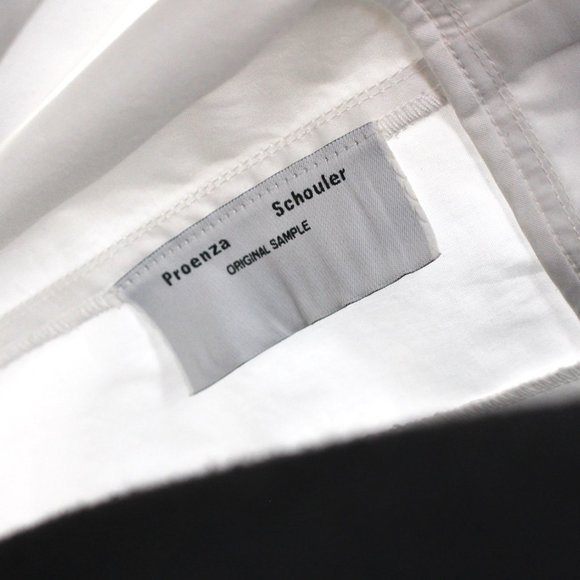 Proenza Schouler White Utility Jumpsuit Belt Cargo Pockets Long Sleeves Medium - Picture 8 of 8